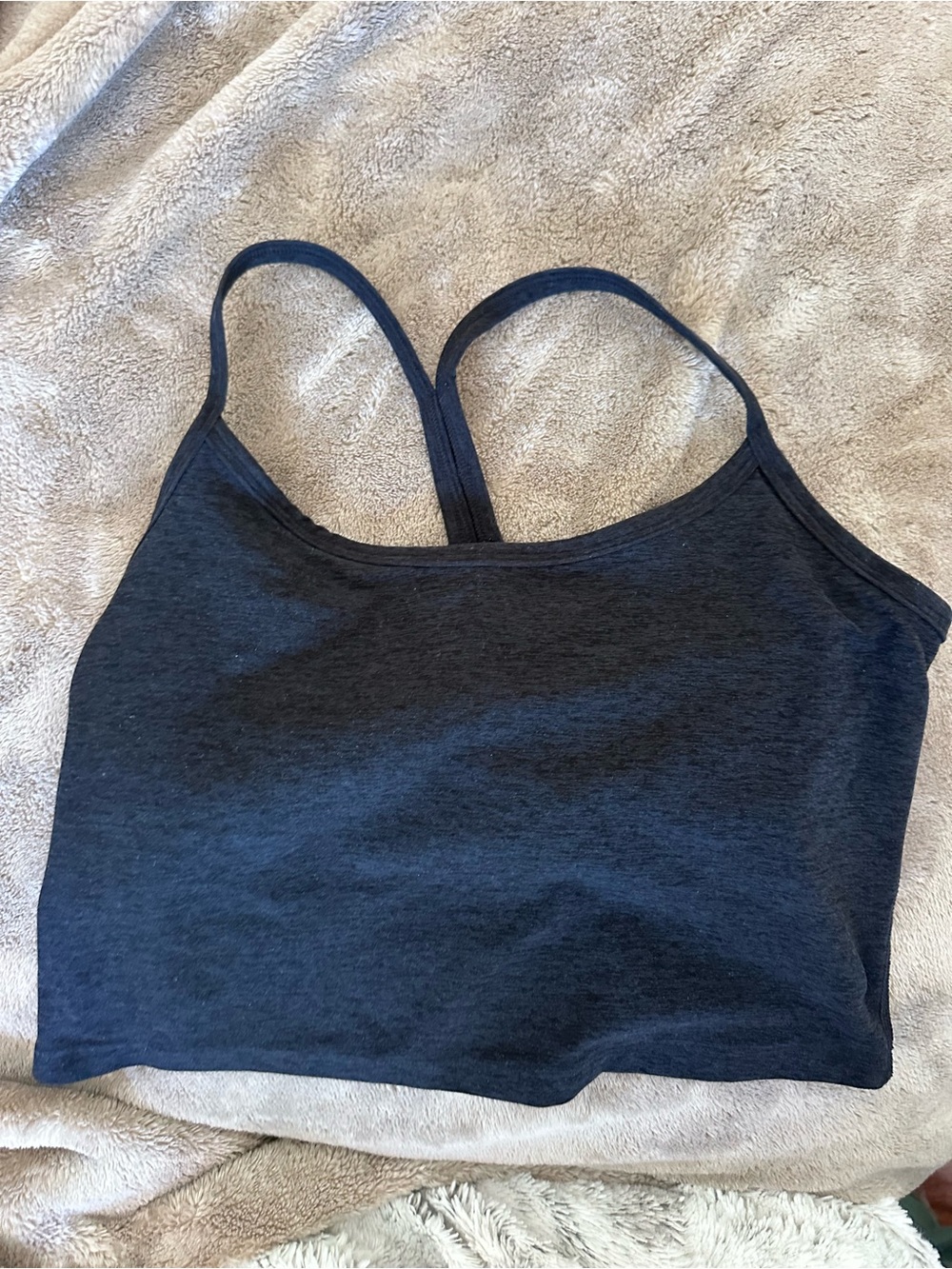 Grey beyond yoga spacedye skinny racer back tank